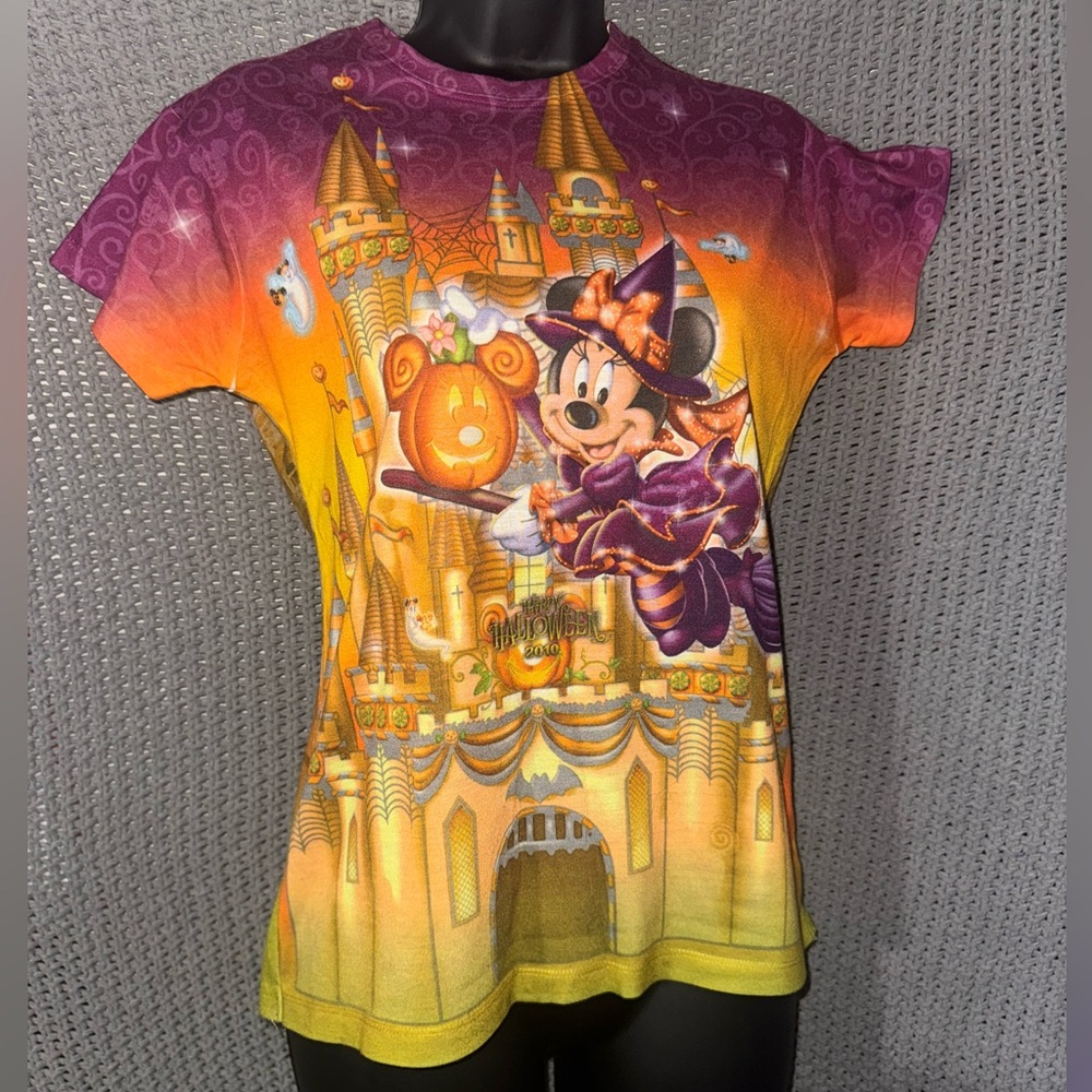 2010 Disneyland Parks Halloween Hombre Minnie Mickey Mouse Tinkerbell Shirt XL